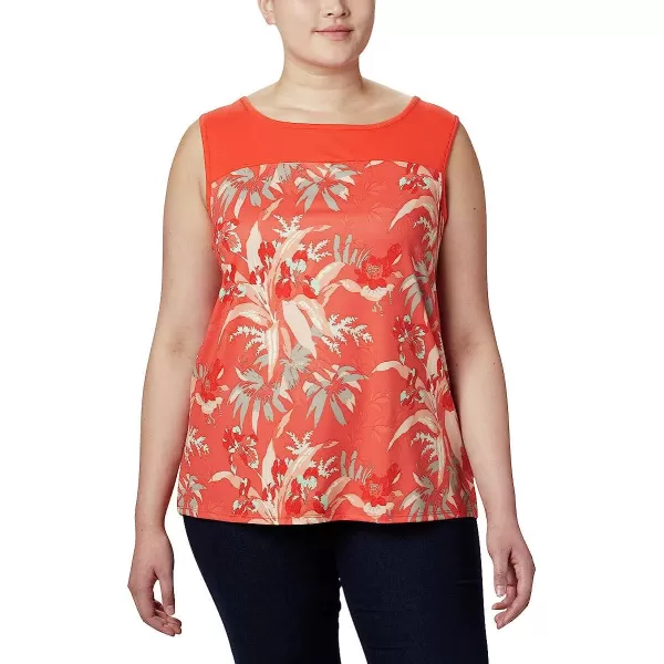 imageColumbia Womens Chill River TankBright PoppyMagnolia Print