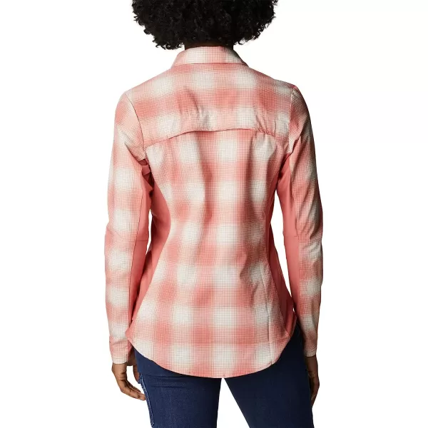 imageColumbia Womens Claudia Ridge Long Sleeve ShirtDark Coral Soft Ombre