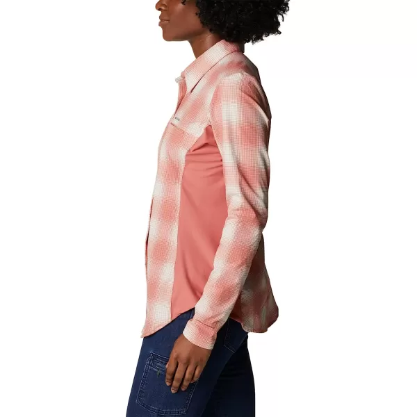 imageColumbia Womens Claudia Ridge Long Sleeve ShirtDark Coral Soft Ombre