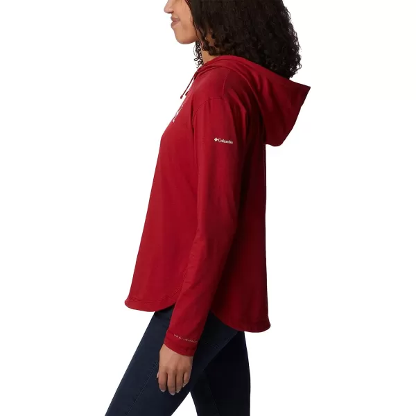 imageColumbia Womens Collegiate Sun Trek Hooded PulloverAla  Red Velvet