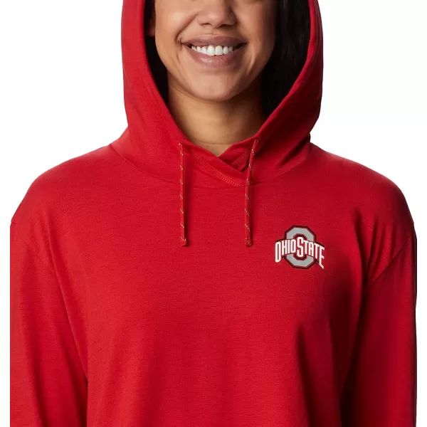 imageColumbia Womens Collegiate Sun Trek Hooded PulloverOs  Intense Red