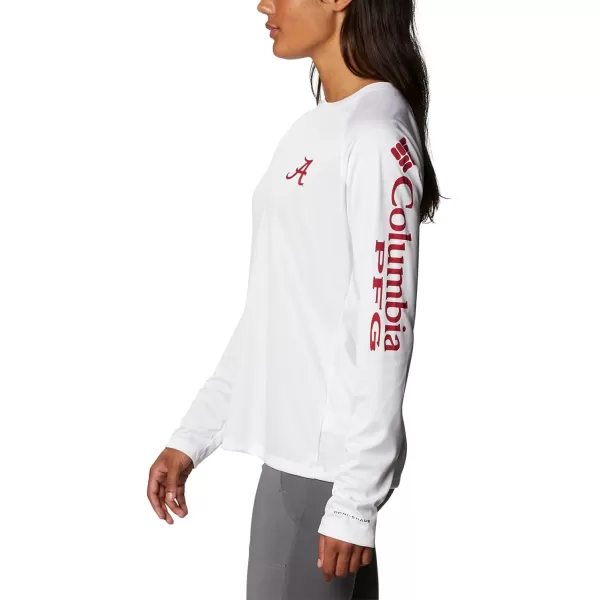 imageColumbia Womens Collegiate Tidal Tee Ls ShirtAlabama Crimson Tide Ala  WhiteRed Velvet