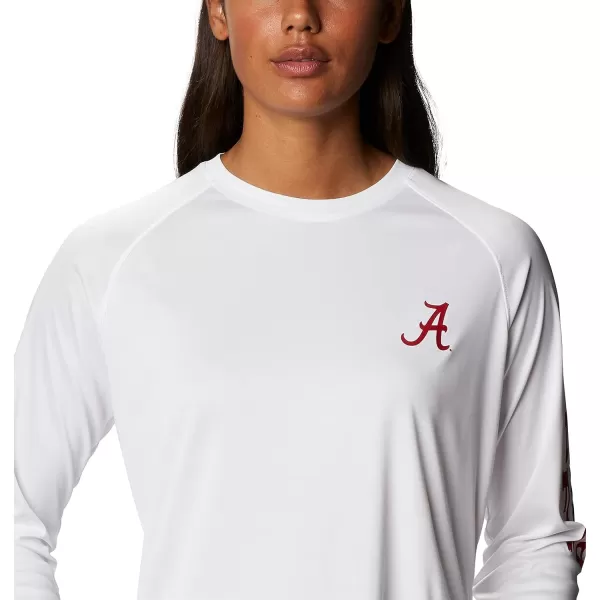 imageColumbia Womens Collegiate Tidal Tee Ls ShirtAlabama Crimson Tide Ala  WhiteRed Velvet