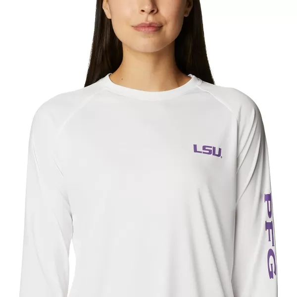 imageColumbia Womens Collegiate Tidal Tee Ls ShirtLSU Tigers Lsu  WhiteVivid Purple