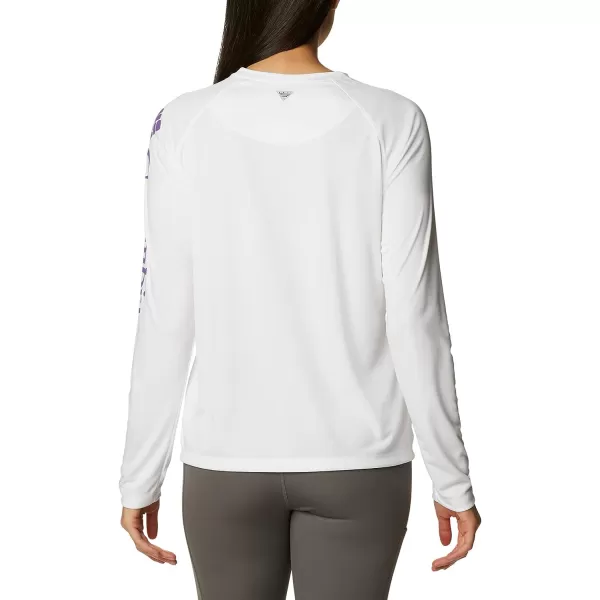 imageColumbia Womens Collegiate Tidal Tee Ls ShirtLSU Tigers Lsu  WhiteVivid Purple