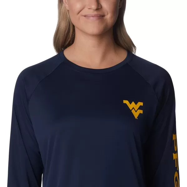 imageColumbia Womens Collegiate Tidal Tee Ls ShirtWest Virginia Mountaineers Wv  Collegiate NavyMlb Gold