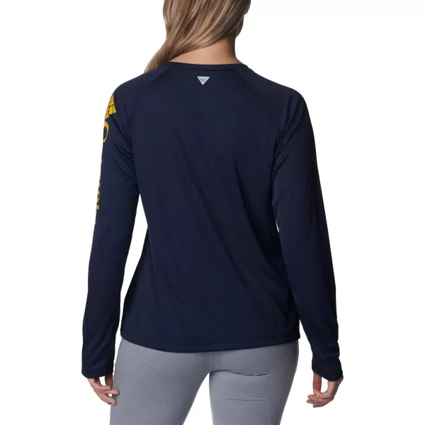 imageColumbia Womens Collegiate Tidal Tee Ls ShirtWest Virginia Mountaineers Wv  Collegiate NavyMlb Gold