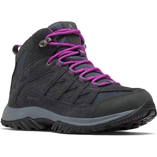 imageColumbia Womens Crestwood Mid Waterproof Hiking ShoeGraphite Bright Plum