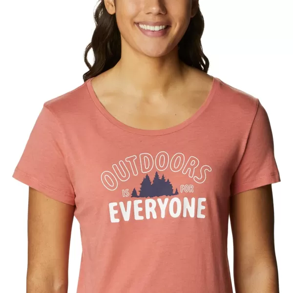 imageColumbia Womens Daisy Days Short Sleeve Graphic TeeDark Coral HeatherSeek Outdoors