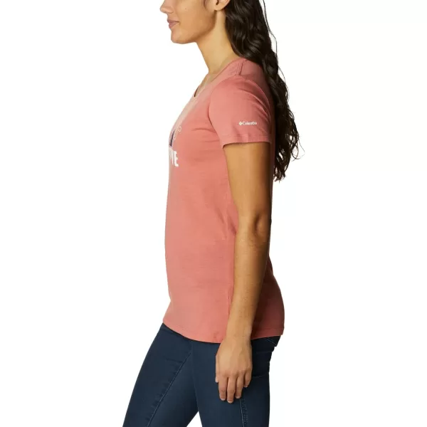imageColumbia Womens Daisy Days Short Sleeve Graphic TeeDark Coral HeatherSeek Outdoors