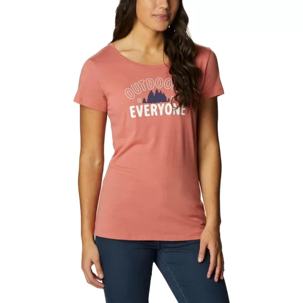 imageColumbia Womens Daisy Days Short Sleeve Graphic TeeDark Coral HeatherSeek Outdoors