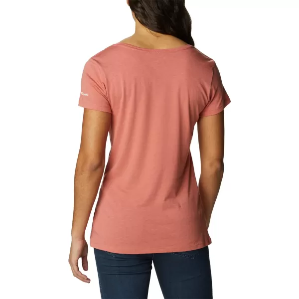 imageColumbia Womens Daisy Days Short Sleeve Graphic TeeDark Coral HeatherSeek Outdoors