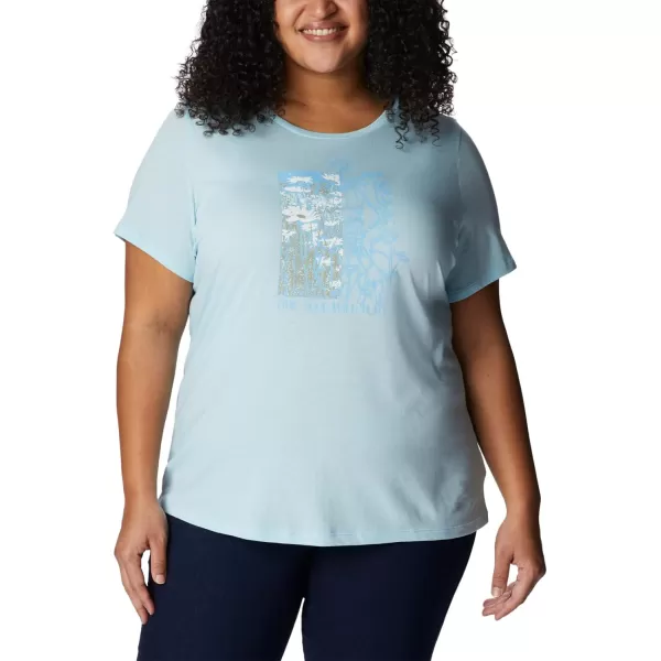 imageColumbia Womens Daisy Days Short Sleeve Graphic TeeSpring Blue HeatherFind Your Wild Graphic