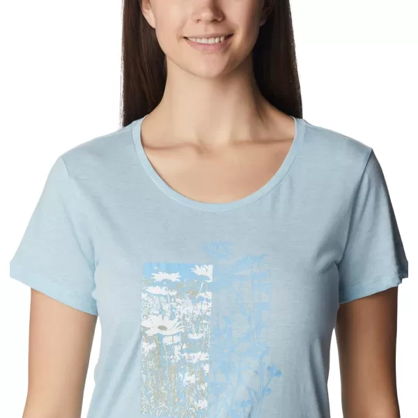 imageColumbia Womens Daisy Days Short Sleeve Graphic TeeSpring Blue HeatherFind Your Wild Graphic