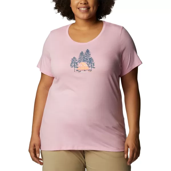 imageColumbia Womens Daisy Days Short Sleeve Graphic TeeWild Rose HeatherBest Site Graphic