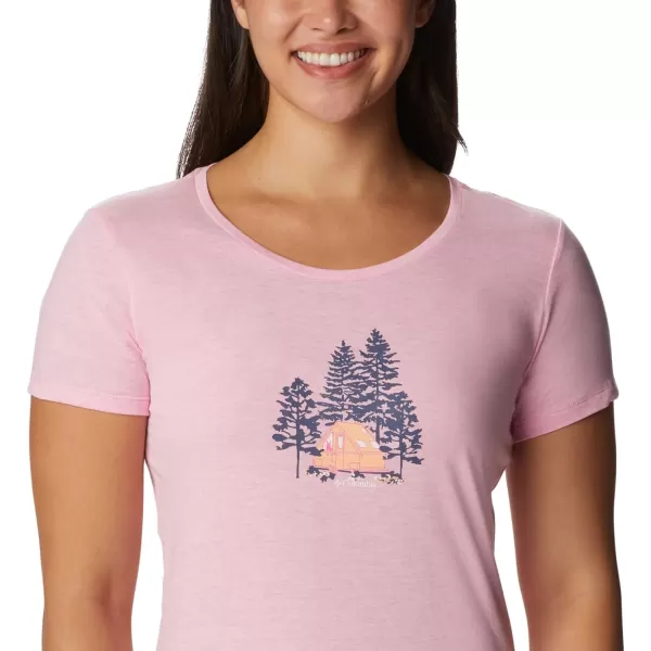 imageColumbia Womens Daisy Days Short Sleeve Graphic TeeWild Rose HeatherBest Site Graphic