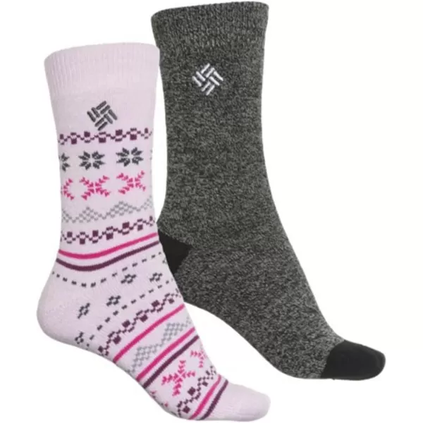 imageColumbia Womens Faire Isle Thermal Crew Socks 2 Pair Aura Womens Shoe 410Columbia Womens Faire Isle Thermal Crew Socks 2 Pair Aura Womens Shoe 410