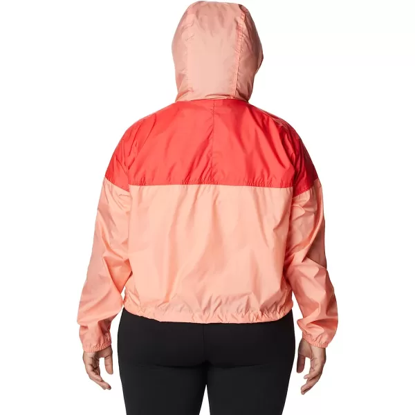 imageColumbia Womens Flash Challenger Cropped WindbreakerCoral ReefRed Hibiscus