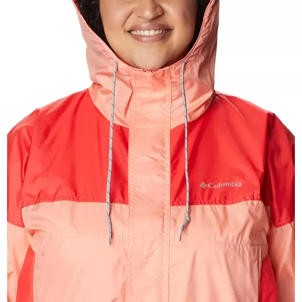 imageColumbia Womens Flash Challenger Cropped WindbreakerCoral ReefRed Hibiscus