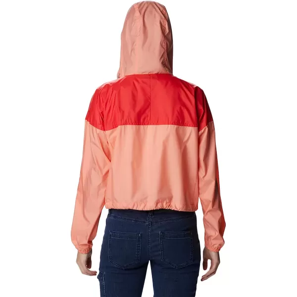 imageColumbia Womens Flash Challenger Cropped WindbreakerCoral ReefRed Hibiscus