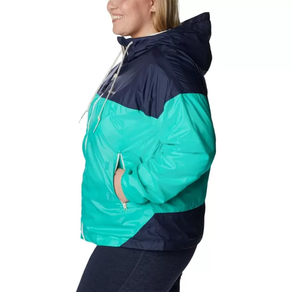 imageColumbia Womens Flash Challenger Lined WindbreakerElectric TurquoiseNocturnal