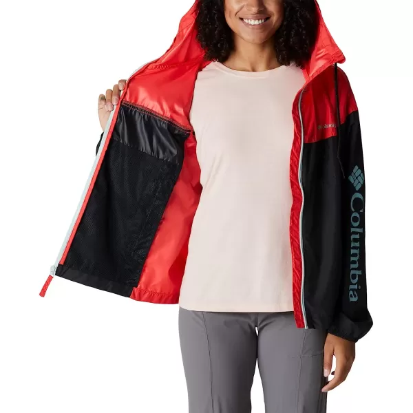 imageColumbia Womens Flash Challenger Novelty WindbreakerBlackRed HibiscusIcy MornIcy Morn