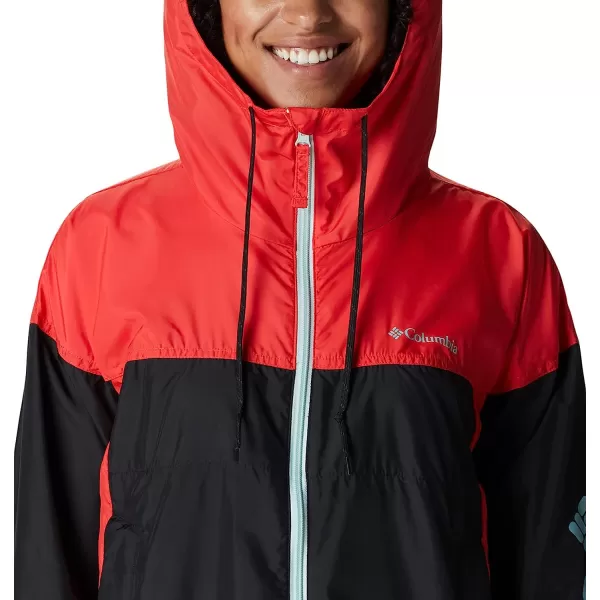 imageColumbia Womens Flash Challenger Novelty WindbreakerBlackRed HibiscusIcy MornIcy Morn