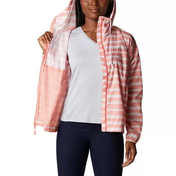 imageColumbia Womens Flash Challenger Novelty WindbreakerCoral Reef Brush Stripe Print