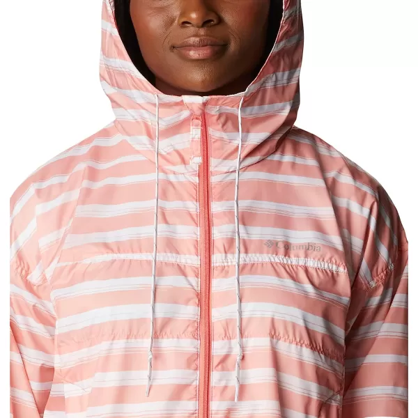 imageColumbia Womens Flash Challenger Novelty WindbreakerCoral Reef Brush Stripe Print
