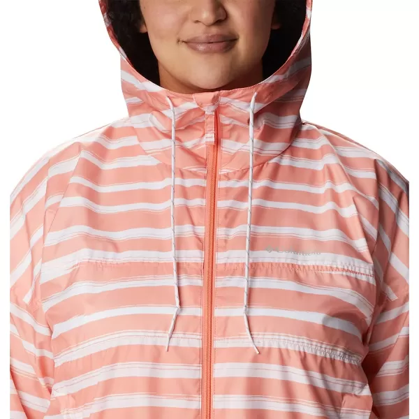 imageColumbia Womens Flash Challenger Novelty WindbreakerCoral Reef Brush Stripe Print