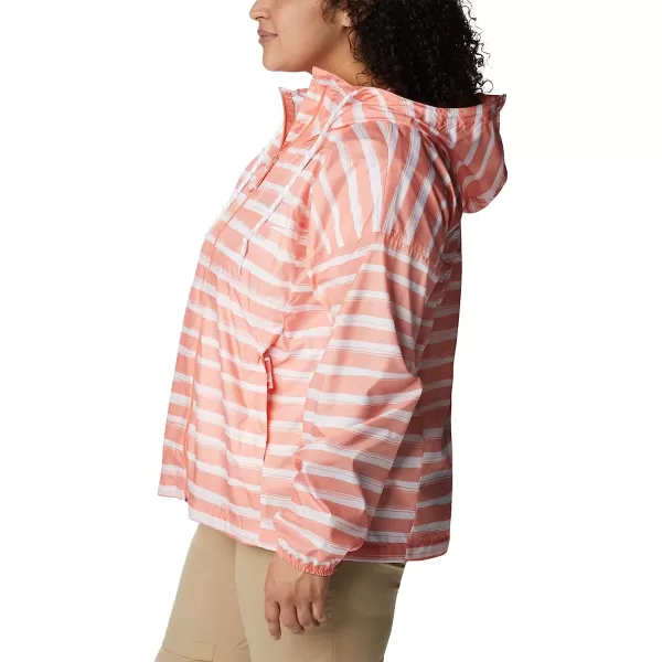 imageColumbia Womens Flash Challenger Novelty WindbreakerCoral Reef Brush Stripe Print