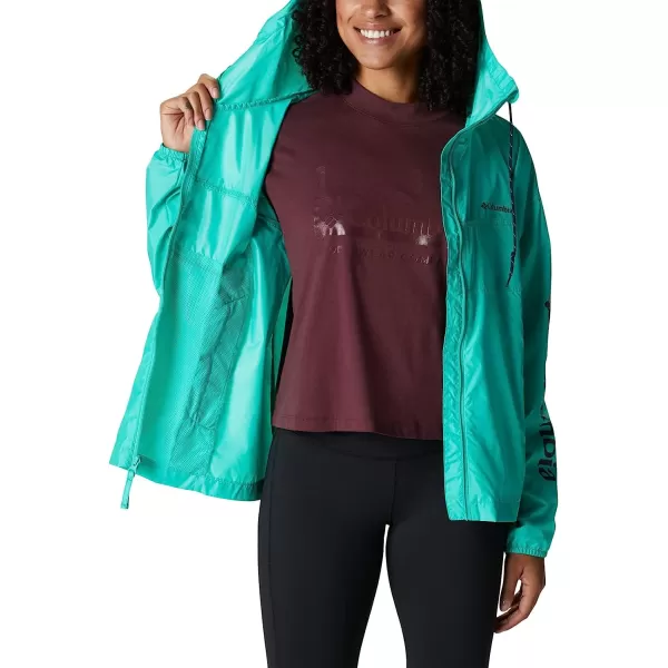 imageColumbia Womens Flash Challenger Novelty WindbreakerElectric Turquoise