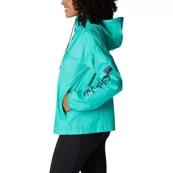 imageColumbia Womens Flash Challenger Novelty WindbreakerElectric Turquoise