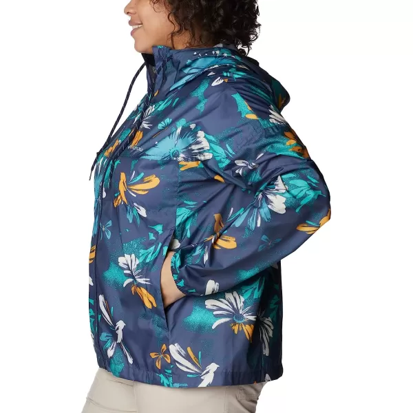 imageColumbia Womens Flash Challenger Novelty WindbreakerNocturnal Daisy Party Multi Print