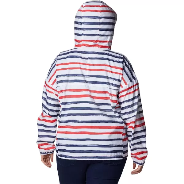 imageColumbia Womens Flash Challenger Novelty WindbreakerWhite Brush Stripe Multi Print