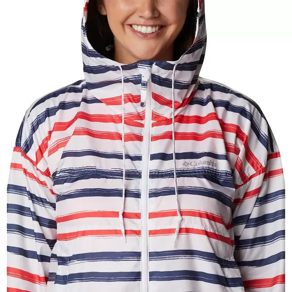 imageColumbia Womens Flash Challenger Novelty WindbreakerWhite Brush Stripe Multi Print
