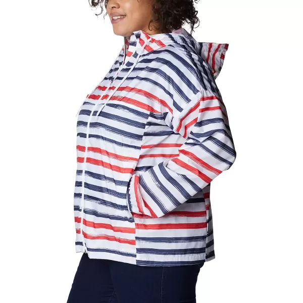 imageColumbia Womens Flash Challenger Novelty WindbreakerWhite Brush Stripe Multi Print
