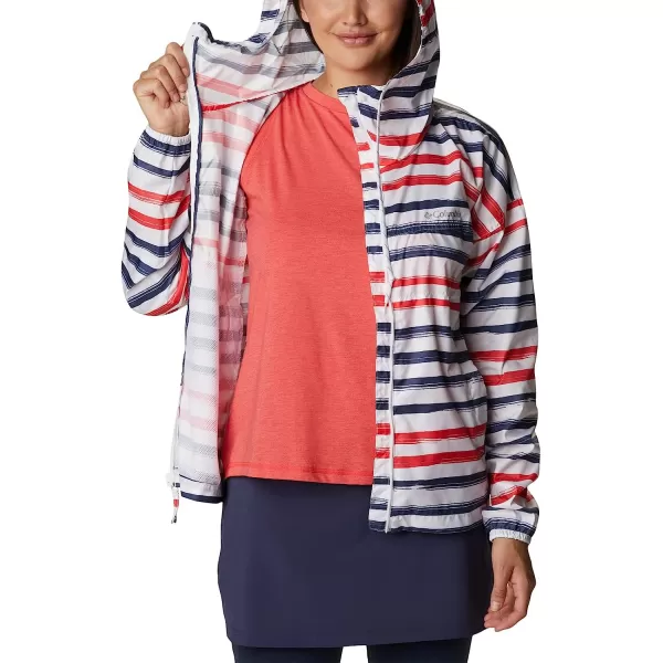 imageColumbia Womens Flash Challenger Novelty WindbreakerWhite Brush Stripe Multi Print