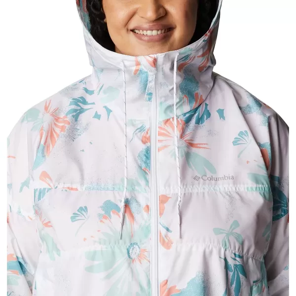 imageColumbia Womens Flash Challenger Novelty WindbreakerWhite Daisy Party Print