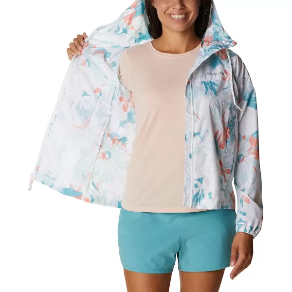 imageColumbia Womens Flash Challenger Novelty WindbreakerWhite Daisy Party Print