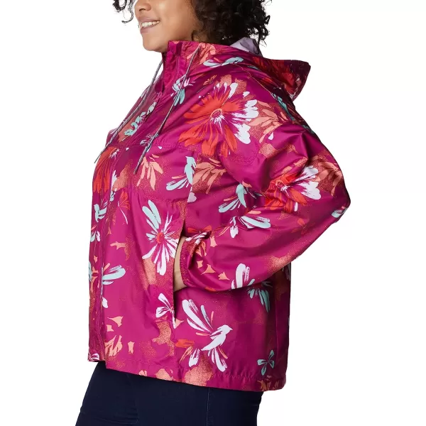 imageColumbia Womens Flash Challenger Novelty WindbreakerWild Fuchsia Daisy Party Print
