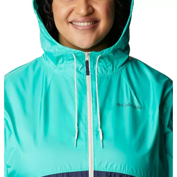 imageColumbia Womens Flash Forward WindbreakerPlus Electric TurquoiseNocturnal