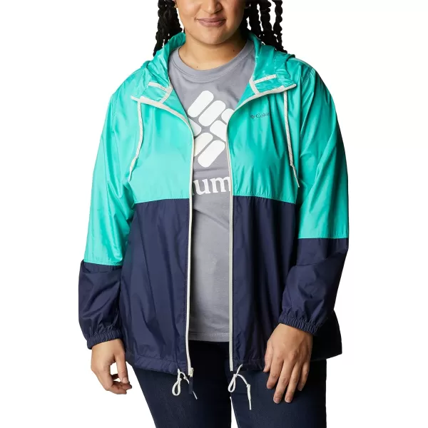imageColumbia Womens Flash Forward WindbreakerPlus Electric TurquoiseNocturnal