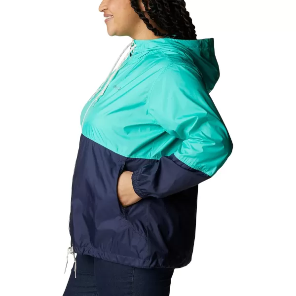 imageColumbia Womens Flash Forward WindbreakerPlus Electric TurquoiseNocturnal