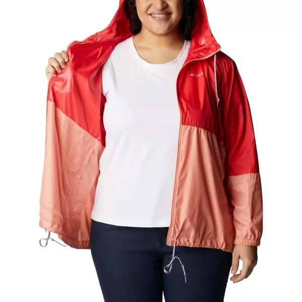 imageColumbia Womens Flash Forward WindbreakerPlus Red HibiscusCoral Reef