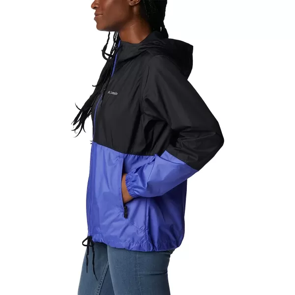 imageColumbia Womens Flash Forward WindbreakerRegular BlackPurple Lotus