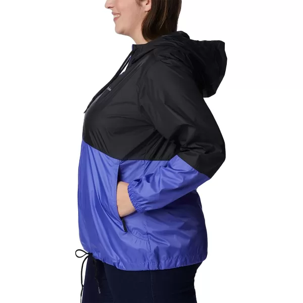 imageColumbia Womens Flash Forward WindbreakerRegular BlackPurple Lotus
