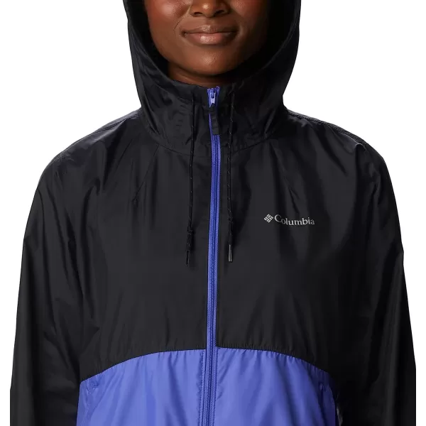 imageColumbia Womens Flash Forward WindbreakerRegular BlackPurple Lotus
