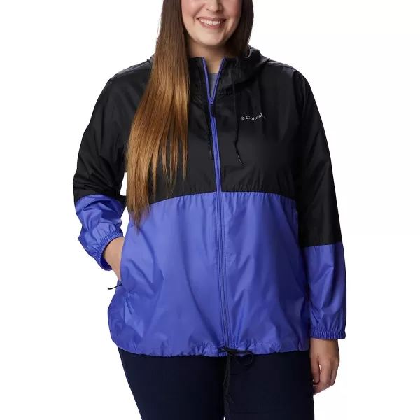 imageColumbia Womens Flash Forward WindbreakerRegular BlackPurple Lotus