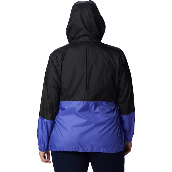 imageColumbia Womens Flash Forward WindbreakerRegular BlackPurple Lotus